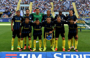 MILAN, ITALY - AUGUST 28:  FC Internazionale pose for a photo prior to the Serie A match between FC Internazionale and US Citta di Palermo at Stadio Giuseppe Meazza on August 28, 2016 in Milan, Italy.  (Photo by Claudio Villa - Inter/Inter via Getty Images)