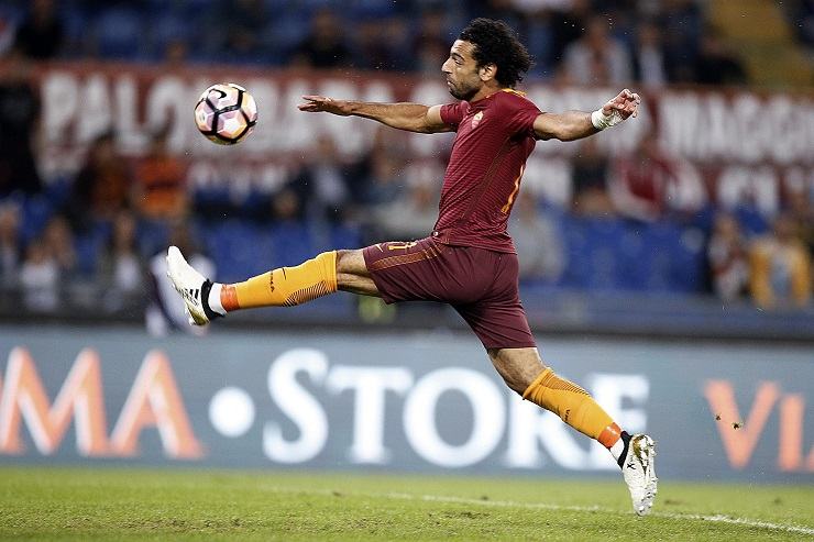 Mohamed Salah in azione durante una partita della Roma