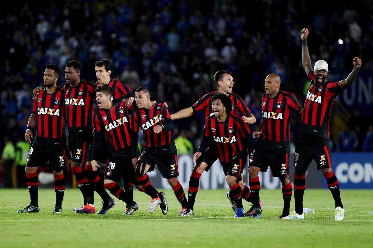 I giocatori dell'Atletico Paranaense nel 2017