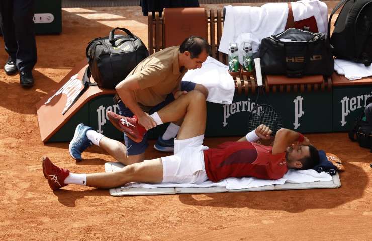 Infortunio Novak Djokovic
