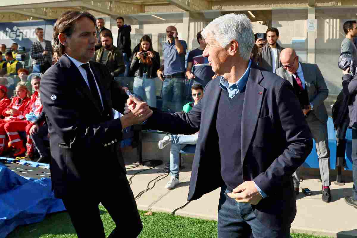 Simone Inzaghi e Gian Piero Gasperini allenatori Inter e Atalanta