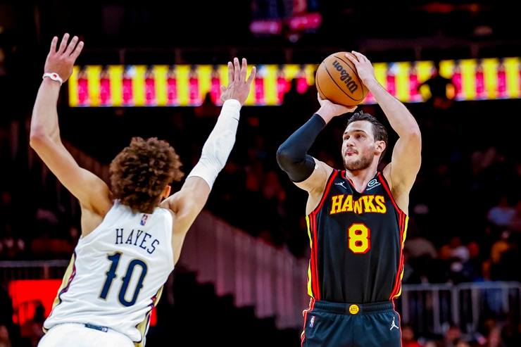 Danilo Gallinari con la maglia degli Atlanta Hawks