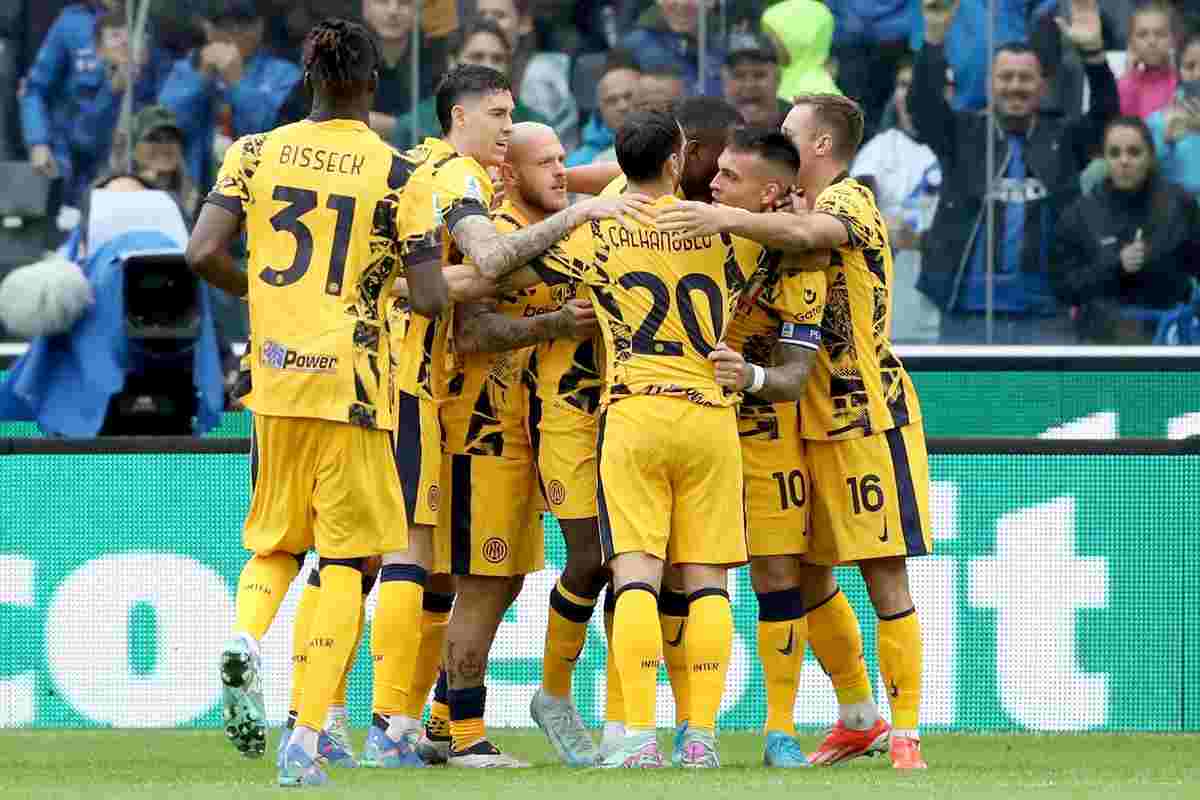 Esultanza Inter contro l'Udinese