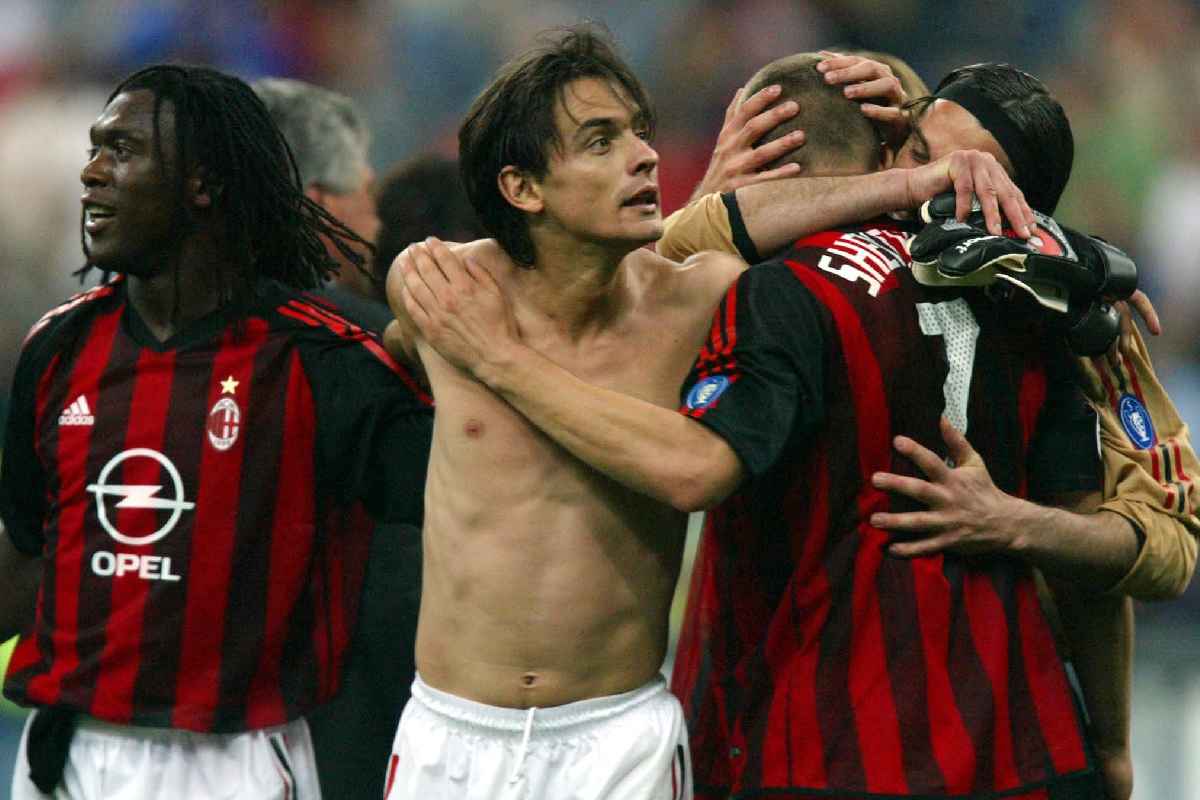 Clarence Seedorf con la maglia del Milan