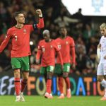 CR7 L'esultanza di Cristiano Ronaldo con la maglia della nazionale del Portogallo