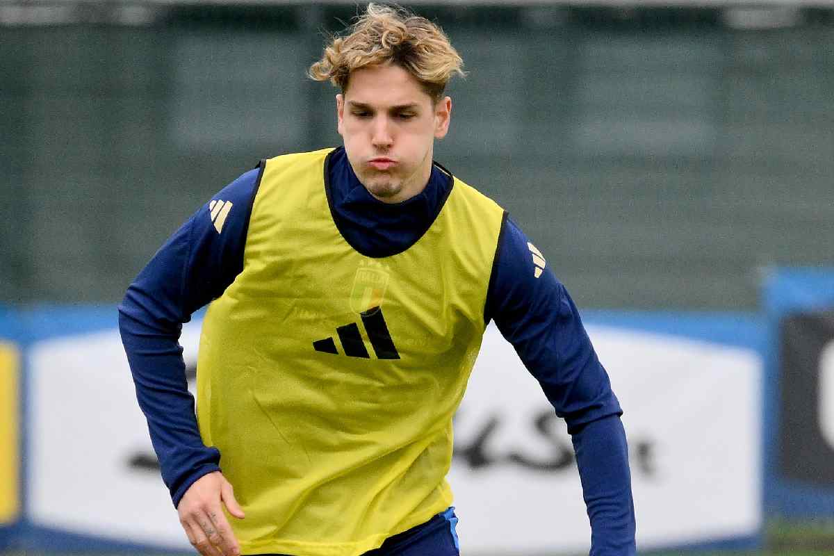 Nicolò Zaniolo in allenamento