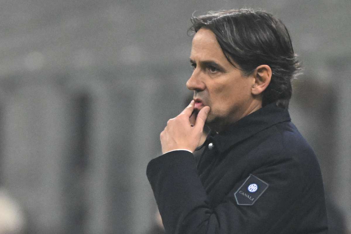 Simone Inzaghi in panchina in Inter - Genoa